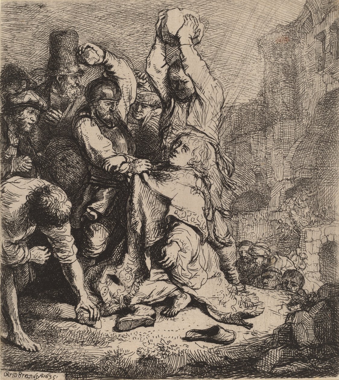 Die Steinigung des Heiligen Stephanus, 1635 von Rembrandt van Rijn