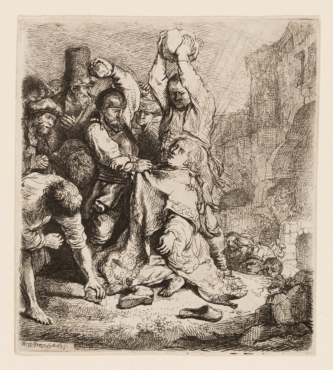 Die Steinigung des Heiligen Stephanus von Rembrandt van Rijn