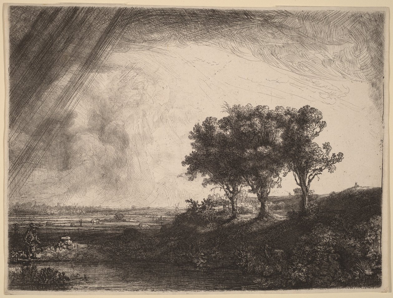 Die drei Bäume von Rembrandt van Rijn
