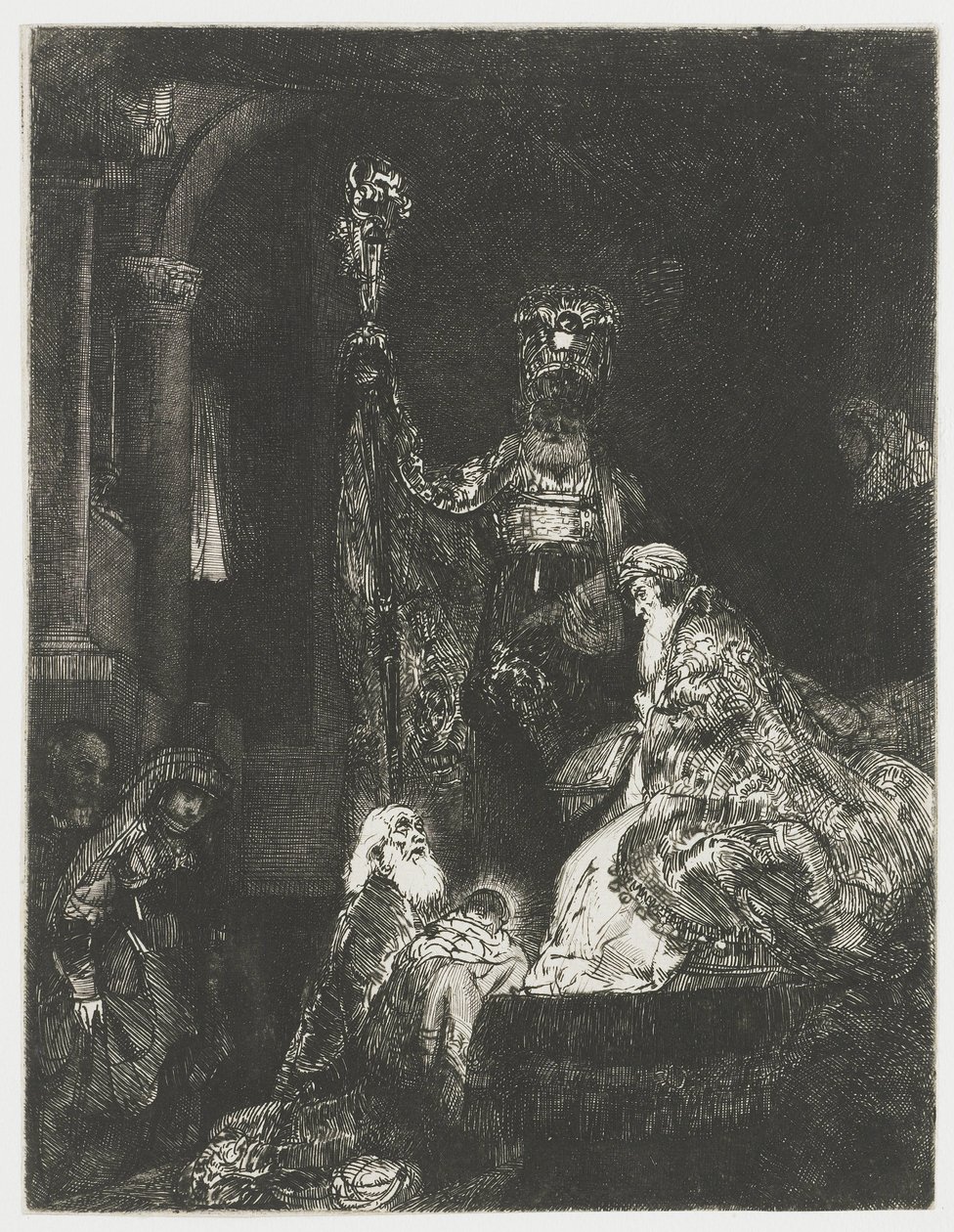 Die Darstellung im Tempel im Dunkeln von Rembrandt van Rijn