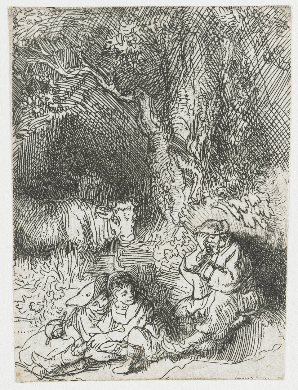Der schlafende Hirte von Rembrandt van Rijn