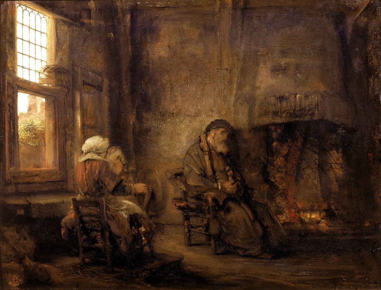 Tobit und Anna warten auf die Rückkehr ihres Sohnes, 1659 von Rembrandt van Rijn