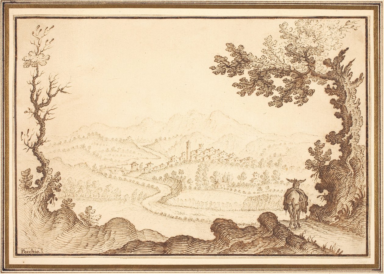 Eine Landschaft bei Pecchio von Remigio Cantagallina
