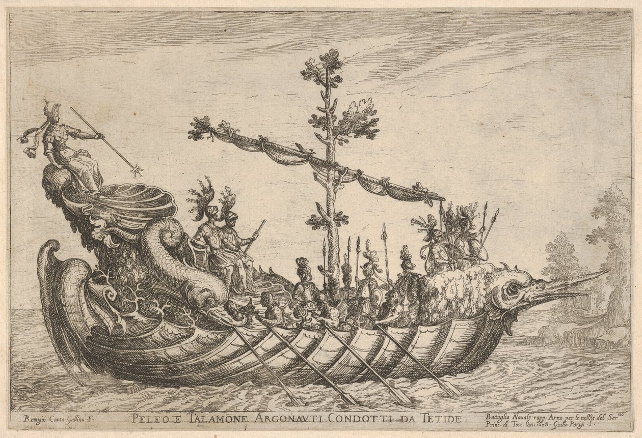 Peleus und Talamon, aus der Serie Gefäße der Argonauten, für die Hochzeitsfeier, 1608 von Remigio Cantagallina
