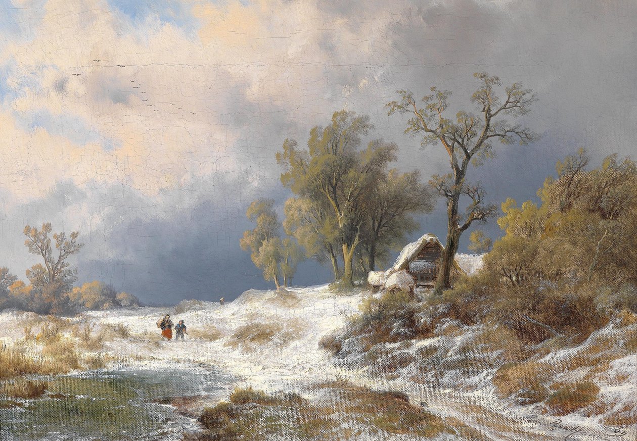 Winterlandschaft (1869) von Remigius Adrianus Haanen
