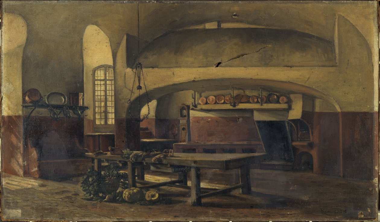 Die Küchen des Schlosses von Maisons-sur-Seine, ca. 1881 -1891 von René Maurice Fath