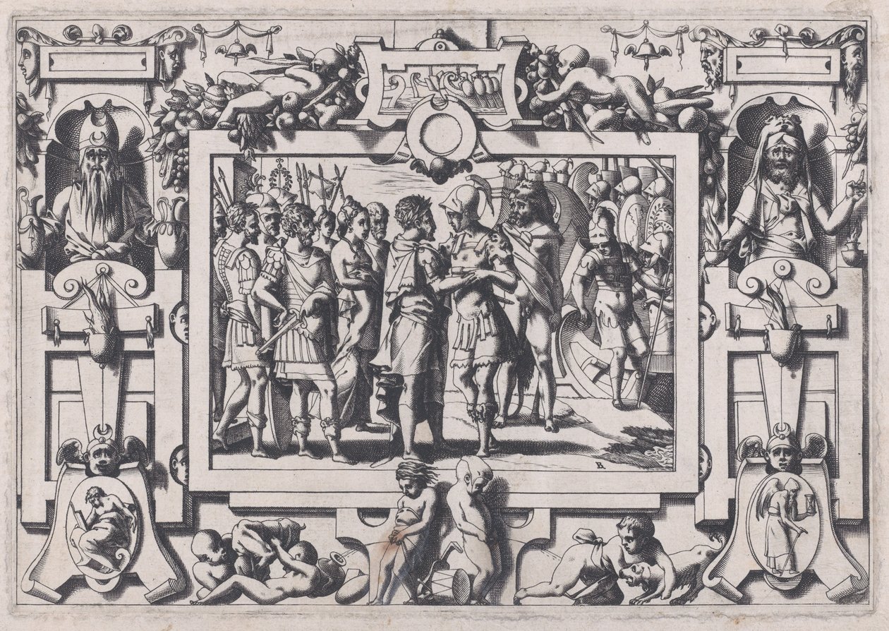 Jason erreicht Kolchis, 1563 von Rene Boyvin