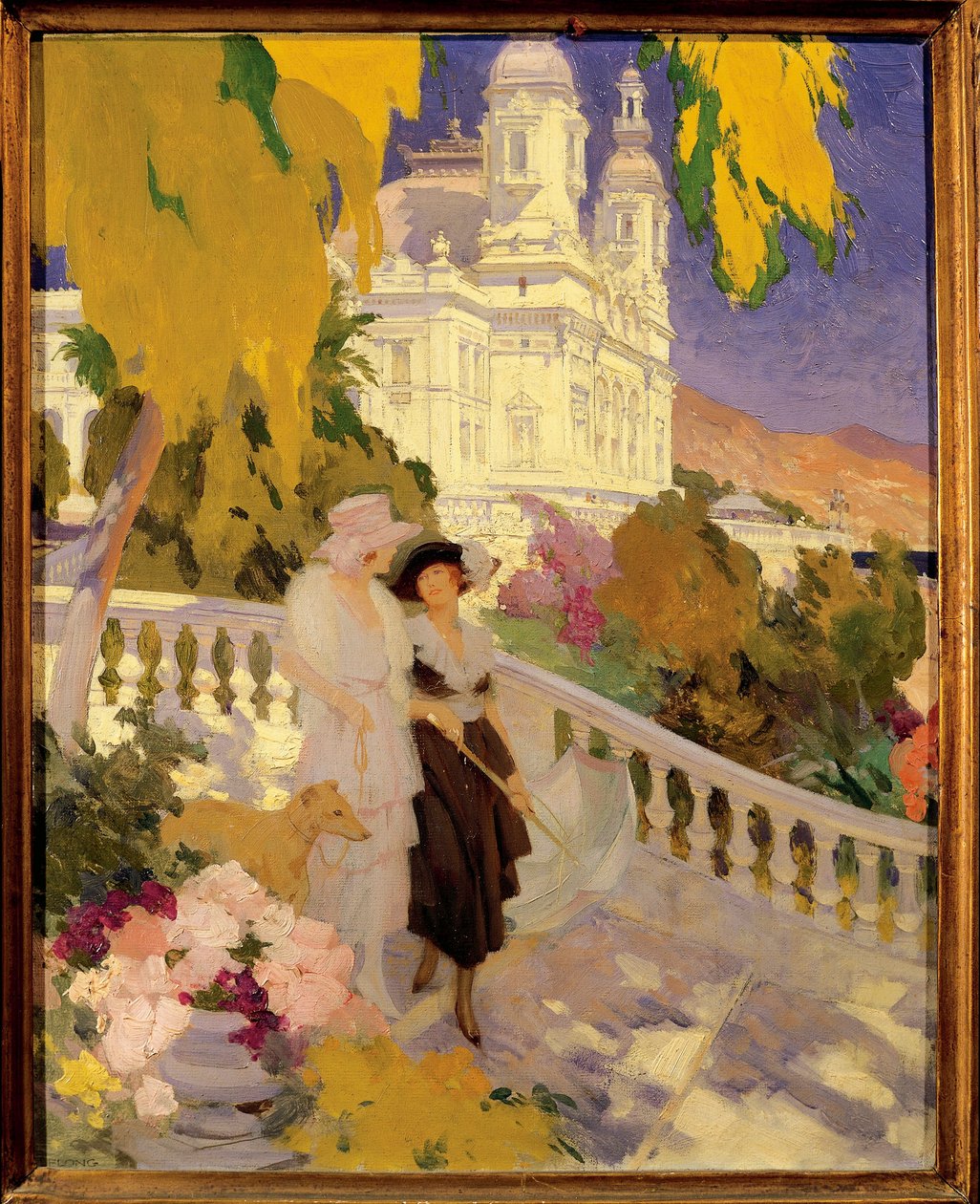 Der Spaziergang auf der Terrasse des Casinos von Montecarlo von Rene Lelong