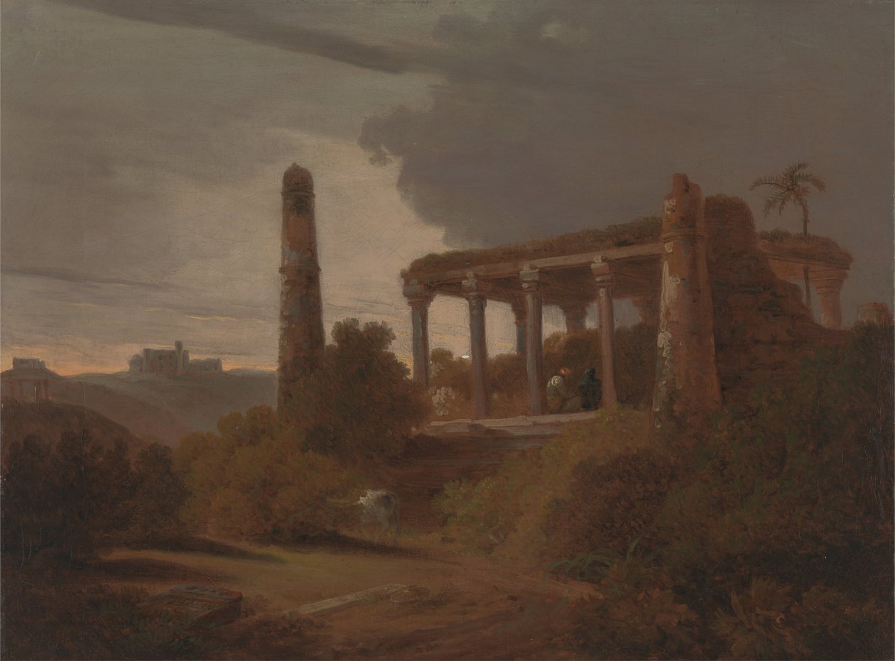 Indische Landschaft mit Tempelruinen von Rev. Edward Thomas Daniell