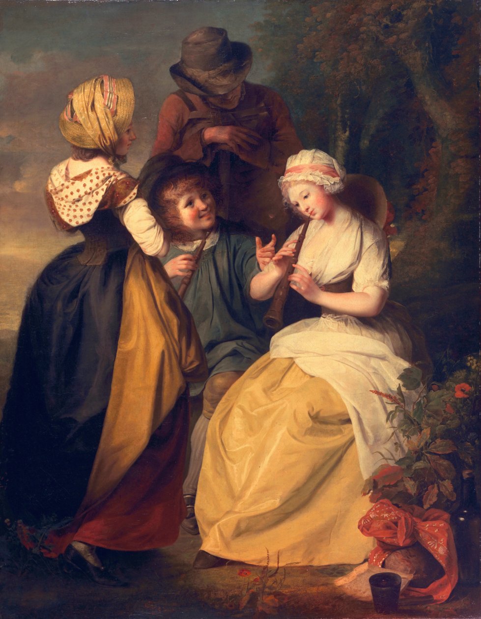 Flageolettspieler, ca. 1780er von Rev. Matthew William Peters