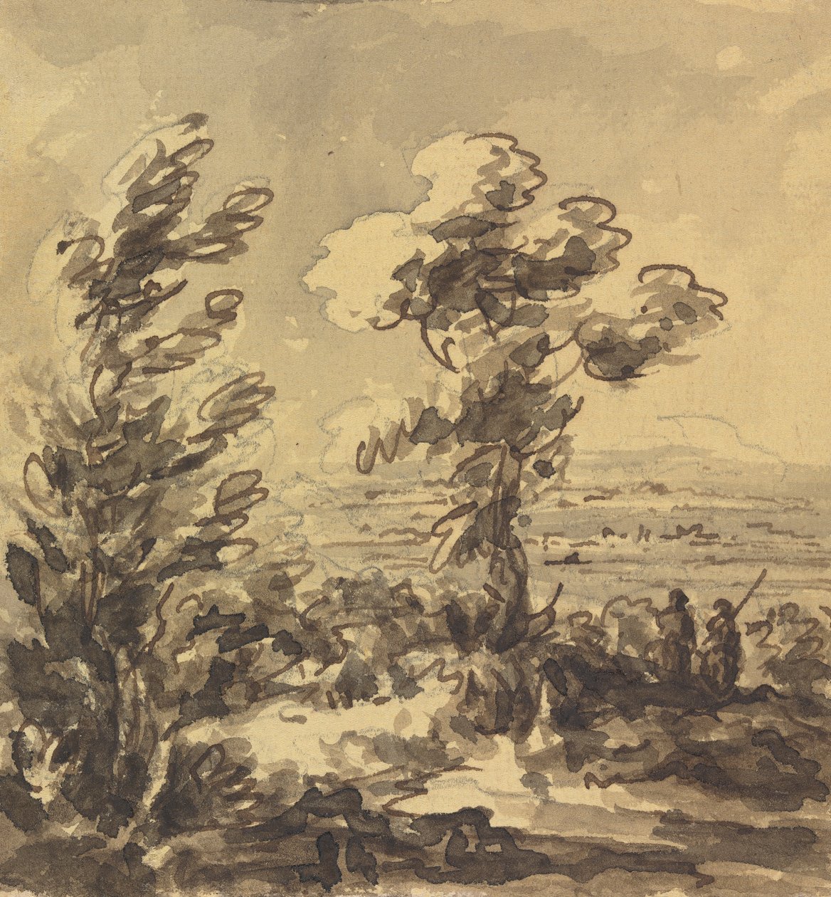 Landschaft mit Bäumen im Vordergrund von Rev. William Gilpin