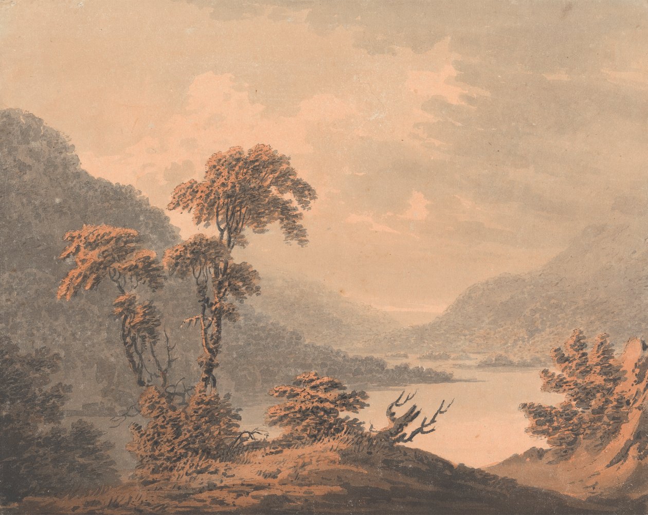 Ansicht von Barnscliff, nahe Scarborough, bei Hochwasser des Derwent von Rev. William Gilpin
