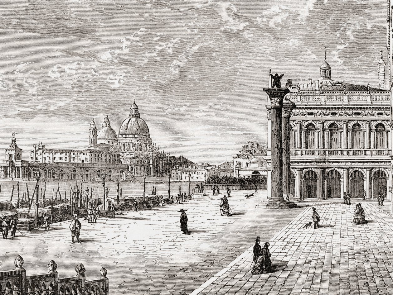 Piazza San Marco oder Markusplatz, Venedig, Italien im späten 19. Jahrhundert. Aus Italienische Bilder von Rev. Samuel Manning, veröffentlicht ca. 1890. von Reverend Samuel Manning