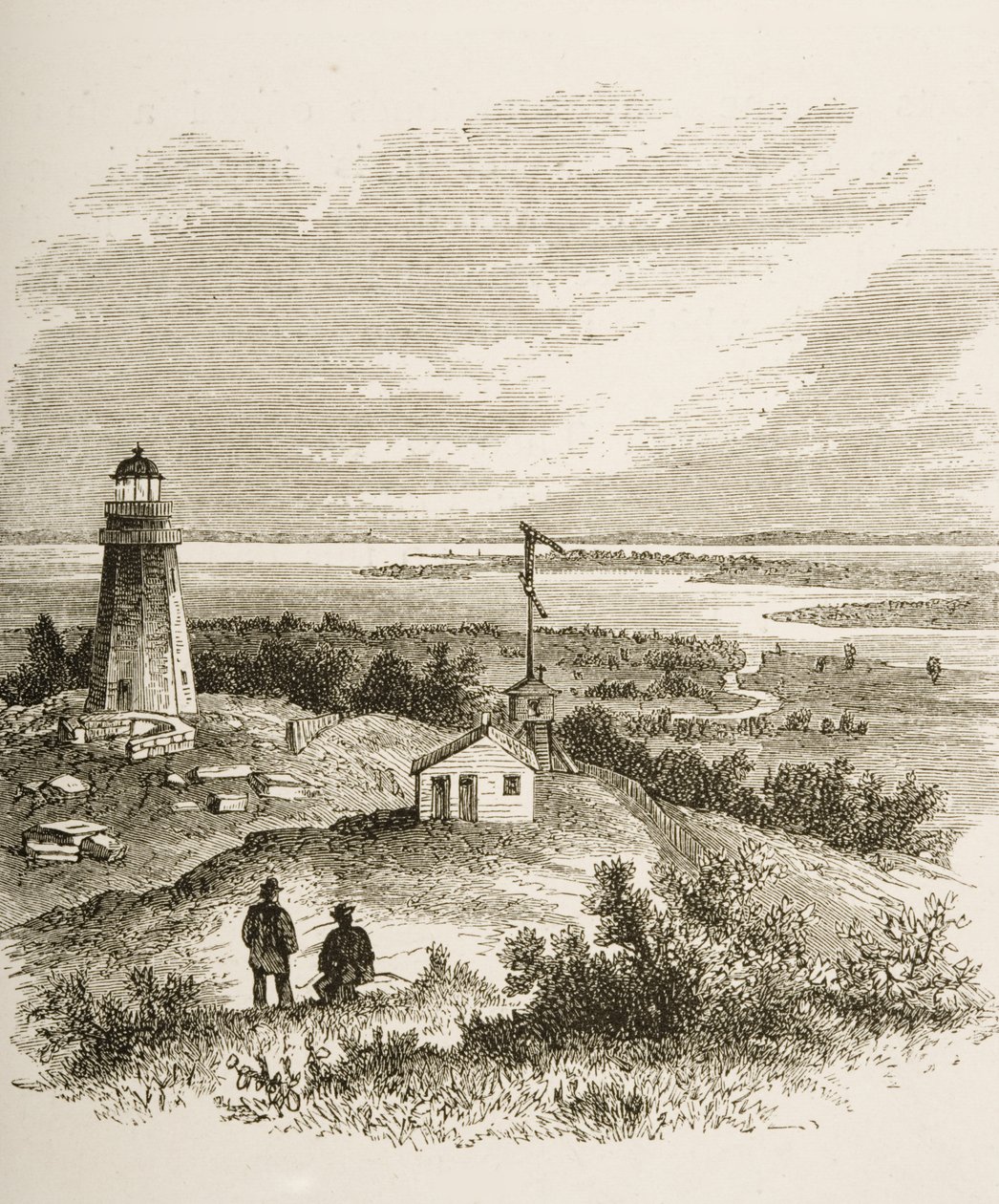 Sandy Hook New Jersey, gesehen vom Leuchtturm in den 1870er Jahren, ca. 1880 von Reverend Samuel Manning