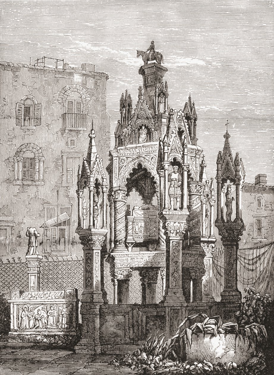 Die Scaliger-Gräber, Verona, Italien im späten 19. Jahrhundert. Aus Italienische Bilder von Rev. Samuel Manning, veröffentlicht um 1890. von Reverend Samuel Manning