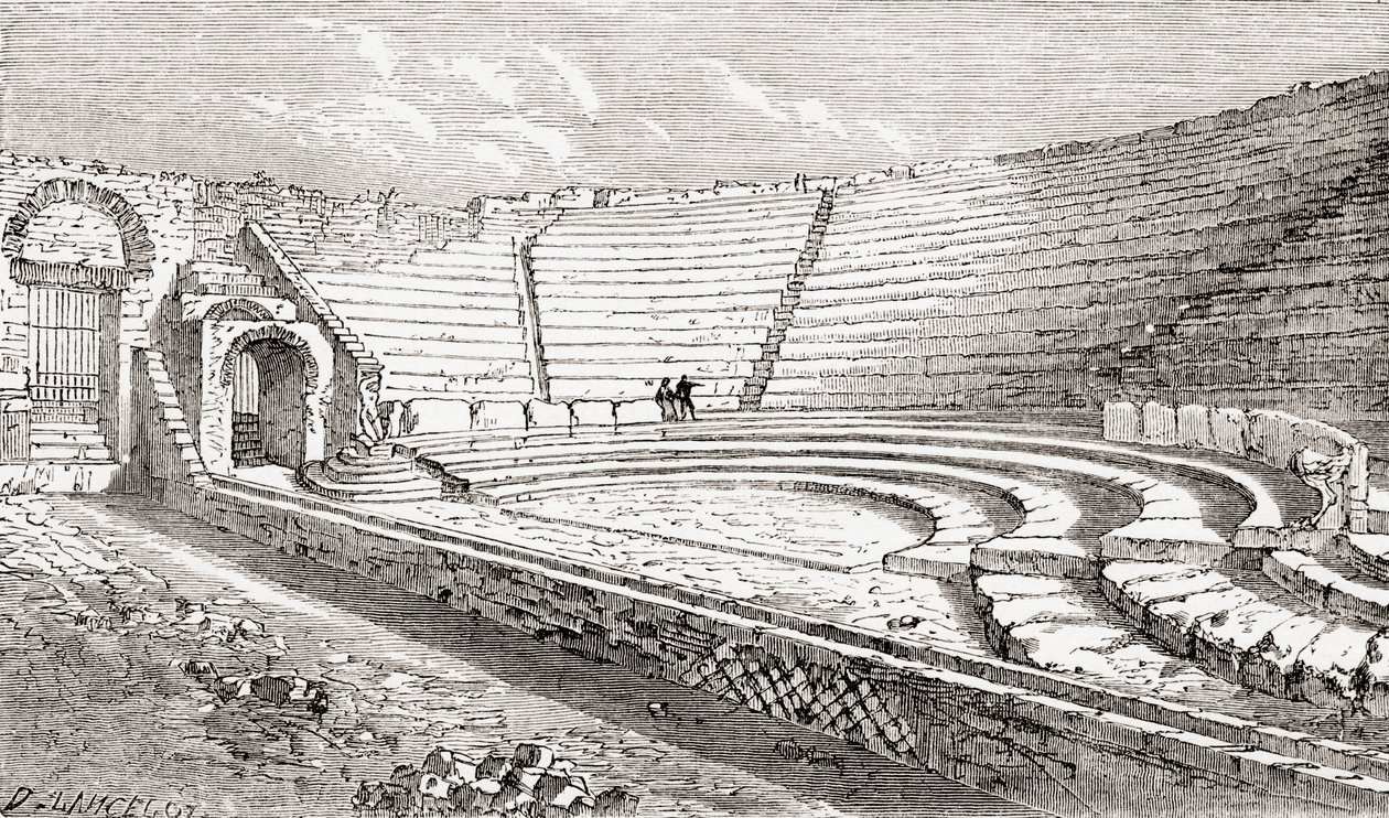 Das kleine Theater, Pompeji, Neapel, Italien von Reverend Samuel Manning