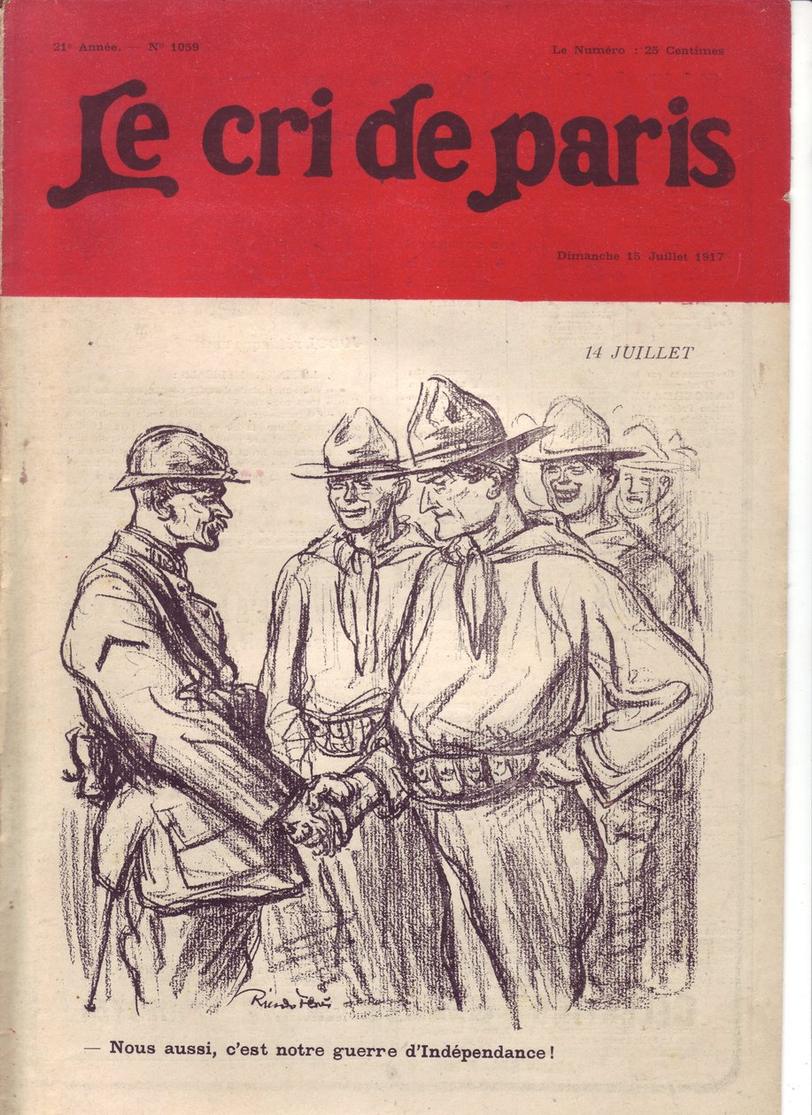 Illustration von Ricardo Flores (1878-1918) für das Cover von Le Cri de Paris von Ricardo Flores