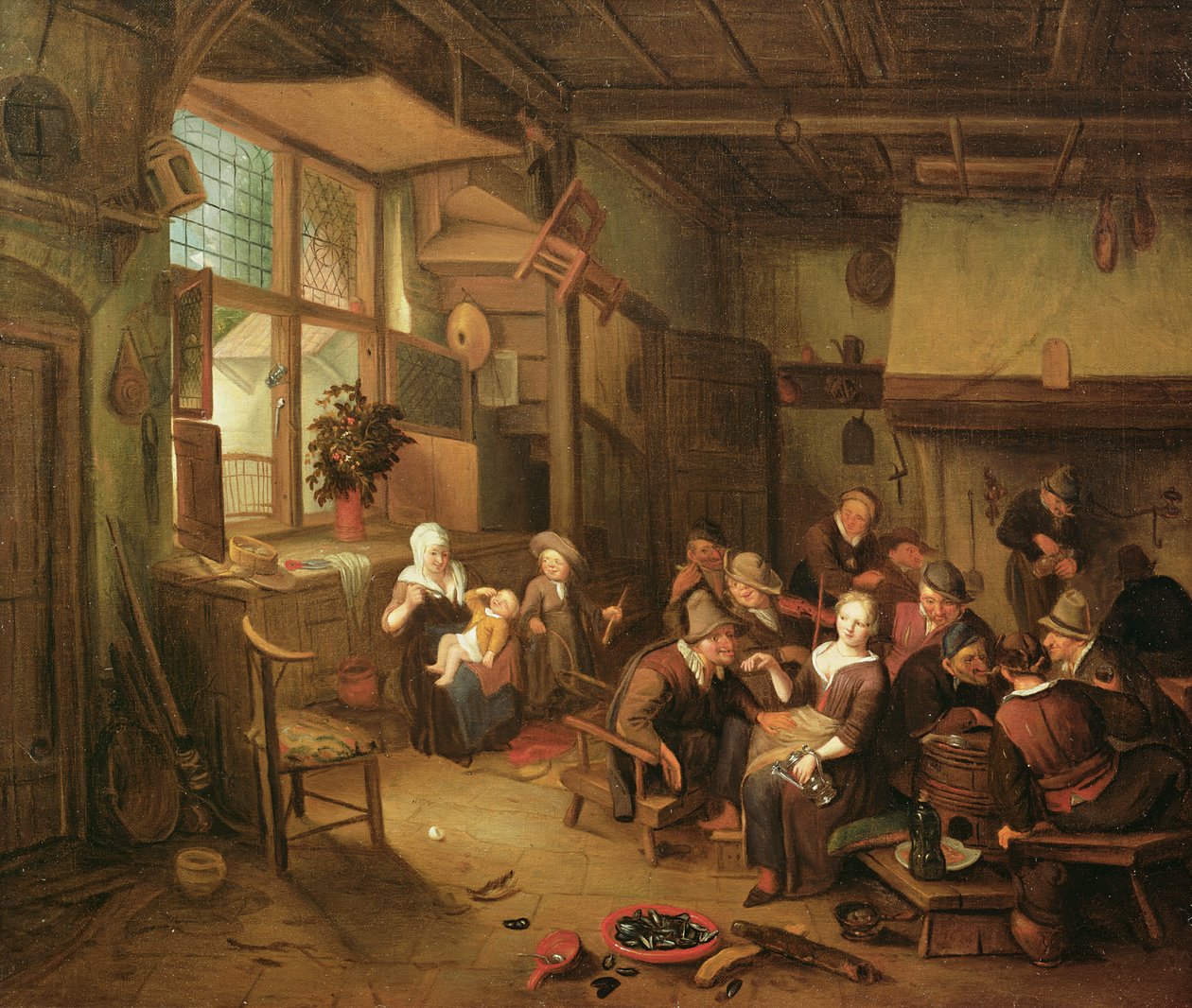 Innenraum mit trinkenden Bauern von Richard Brakenburgh