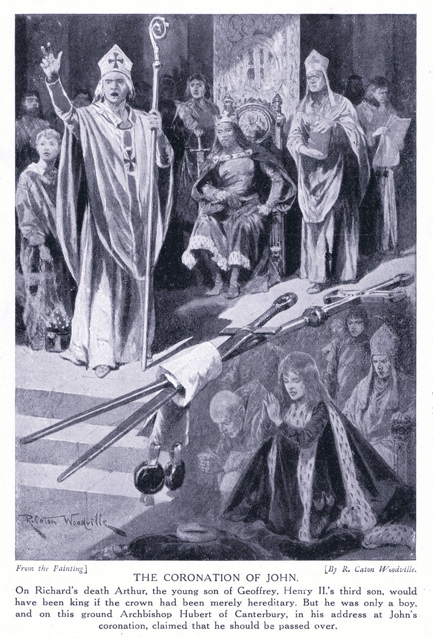 Die Krönung von John, 1920er Jahre von Richard Caton Woodville junior