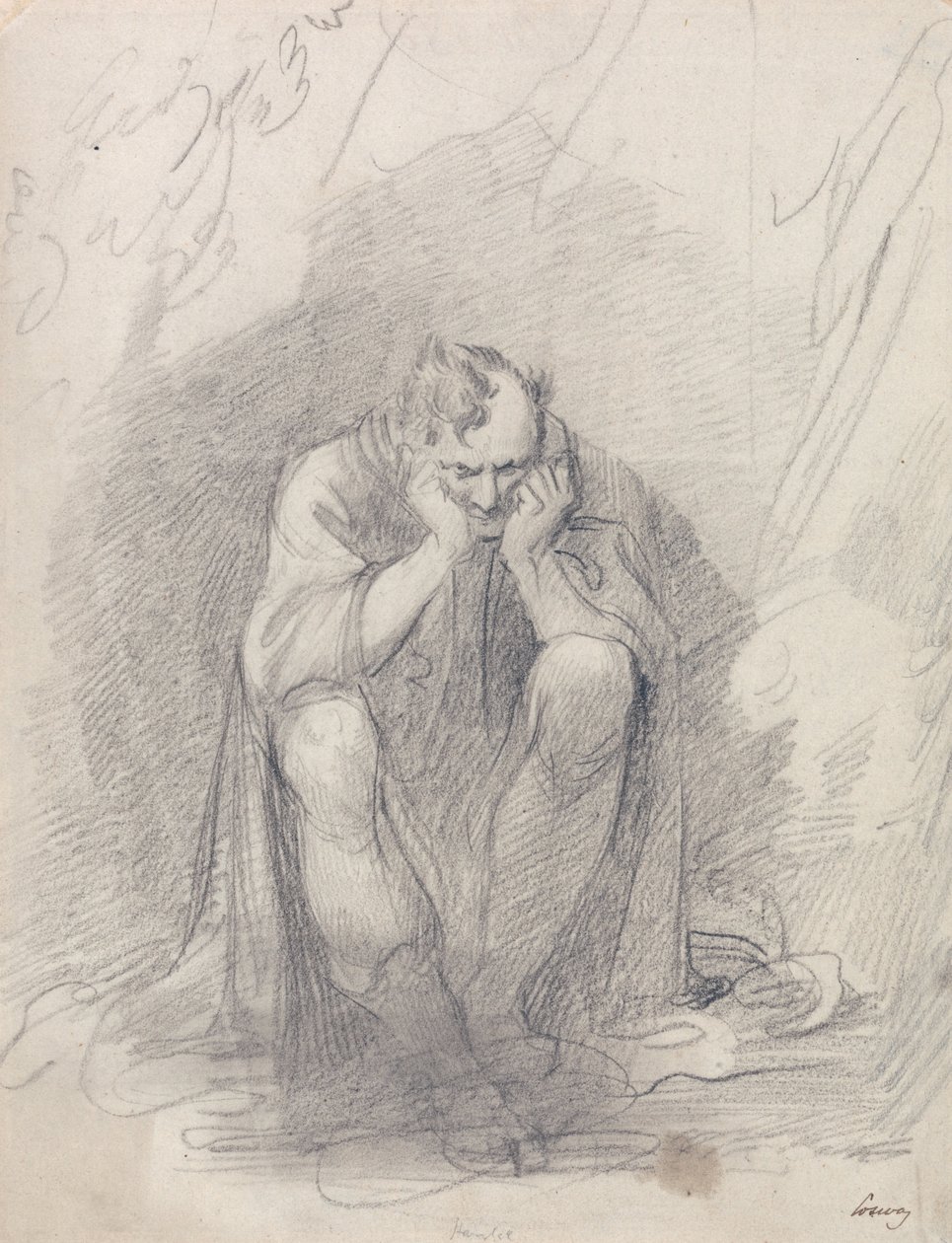 Timon von Athen vor seiner Höhle von Richard Cosway