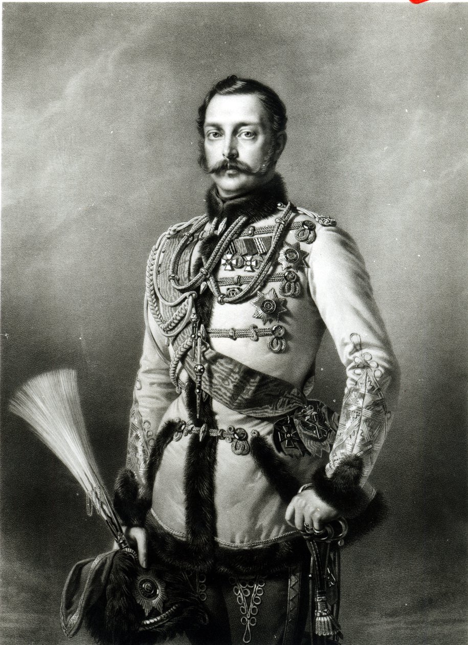 Alexander II. (1818-81) von Russland, graviert von Dietmar Ullrich und Smirnoff, 1858 von Richard L. Lauchert