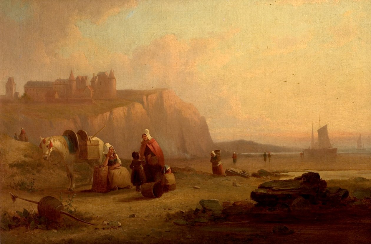 Szene an der Küste der Normandie, Frankreich von Richard Parkes Bonington