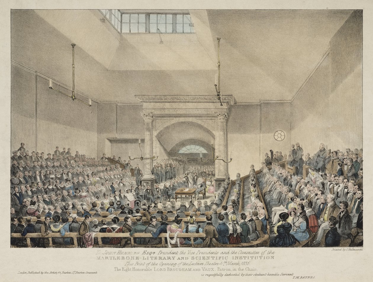 Eröffnung des Hörsaals in Marylebone, London von John Pardon