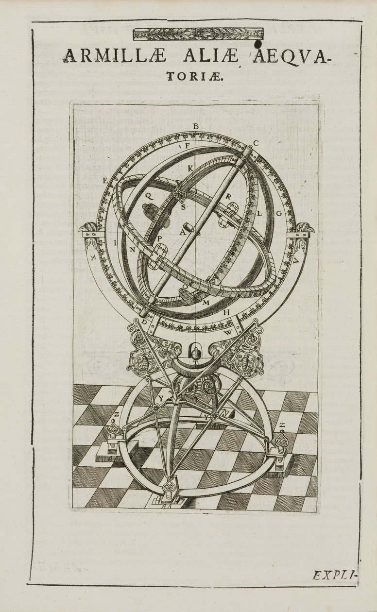 Tycho Brahes äquatoriale Armillarsphäre, um 1580 von John Pardon