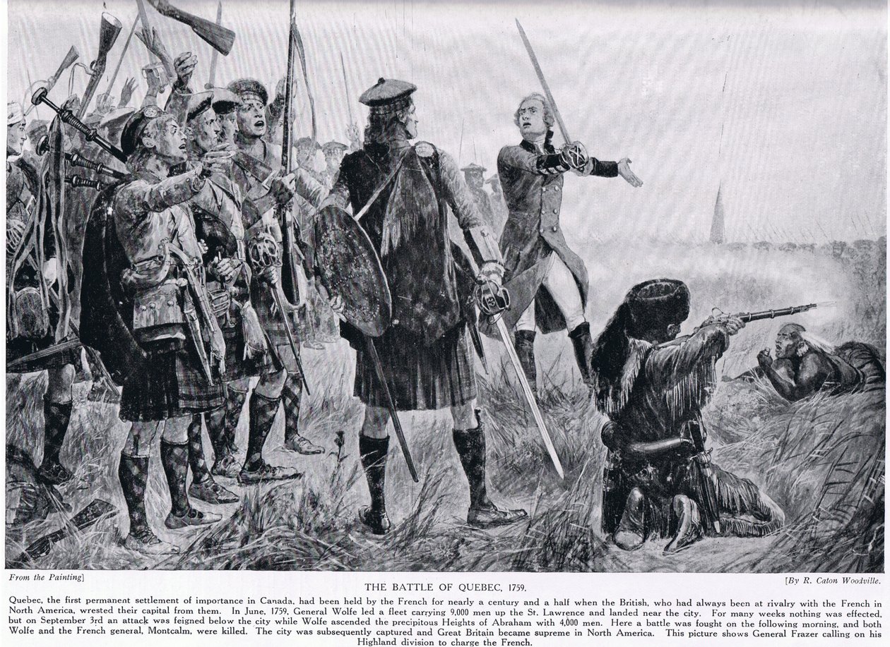 Die Schlacht von Quebec, 1759, Illustration aus 