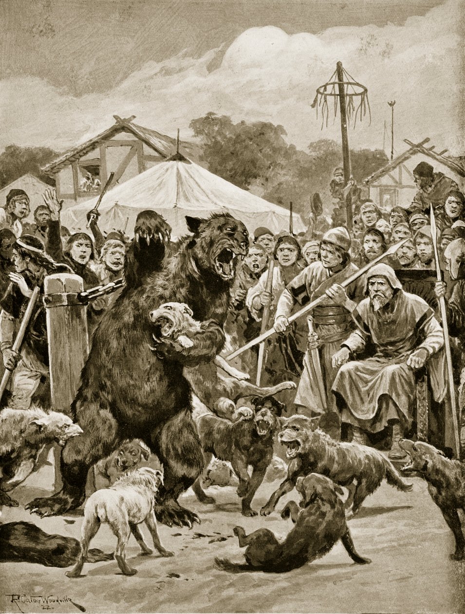 Bärenhetze in sächsischen Zeiten, Illustration aus 