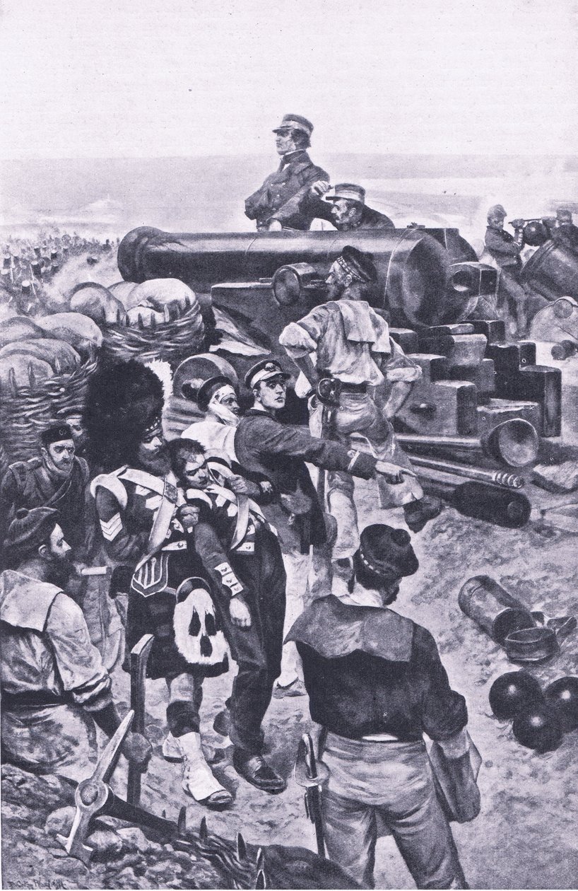 Der Sturm auf Sewastopol, 1855, Illustration aus British Battles on Land and Sea, 1915 von Richard Caton Woodville junior