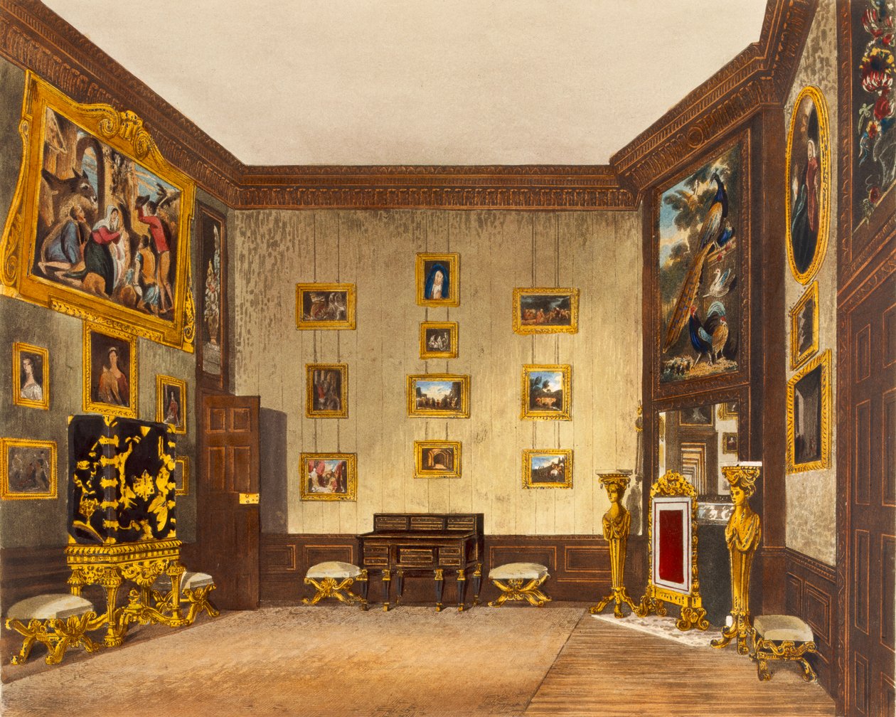 Das Schreibkabinett des Königs, Hampton Court, aus 