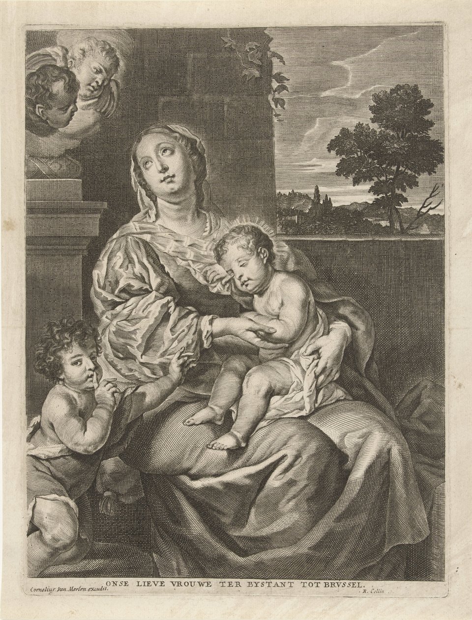 Madonna mit schlafendem Kind und Johannes dem Täufer von Richard Collin