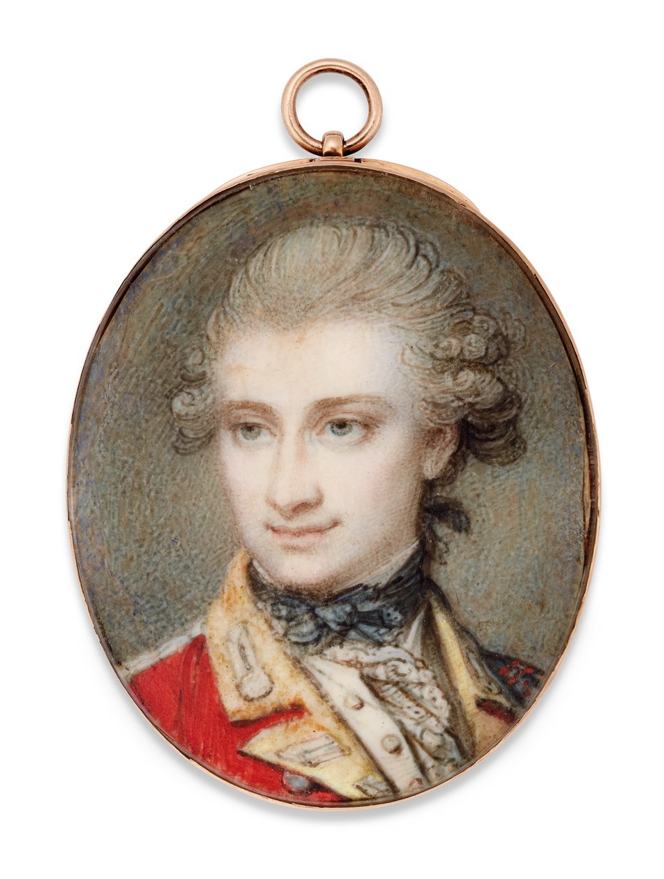 Generalmajor John Scott, in scharlachroter Uniform mit gelben Aufschlägen von Richard Cosway