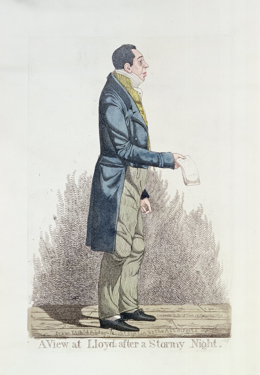 Ansicht bei Lloyds nach einer stürmischen Nacht, 1824 von Richard Dighton