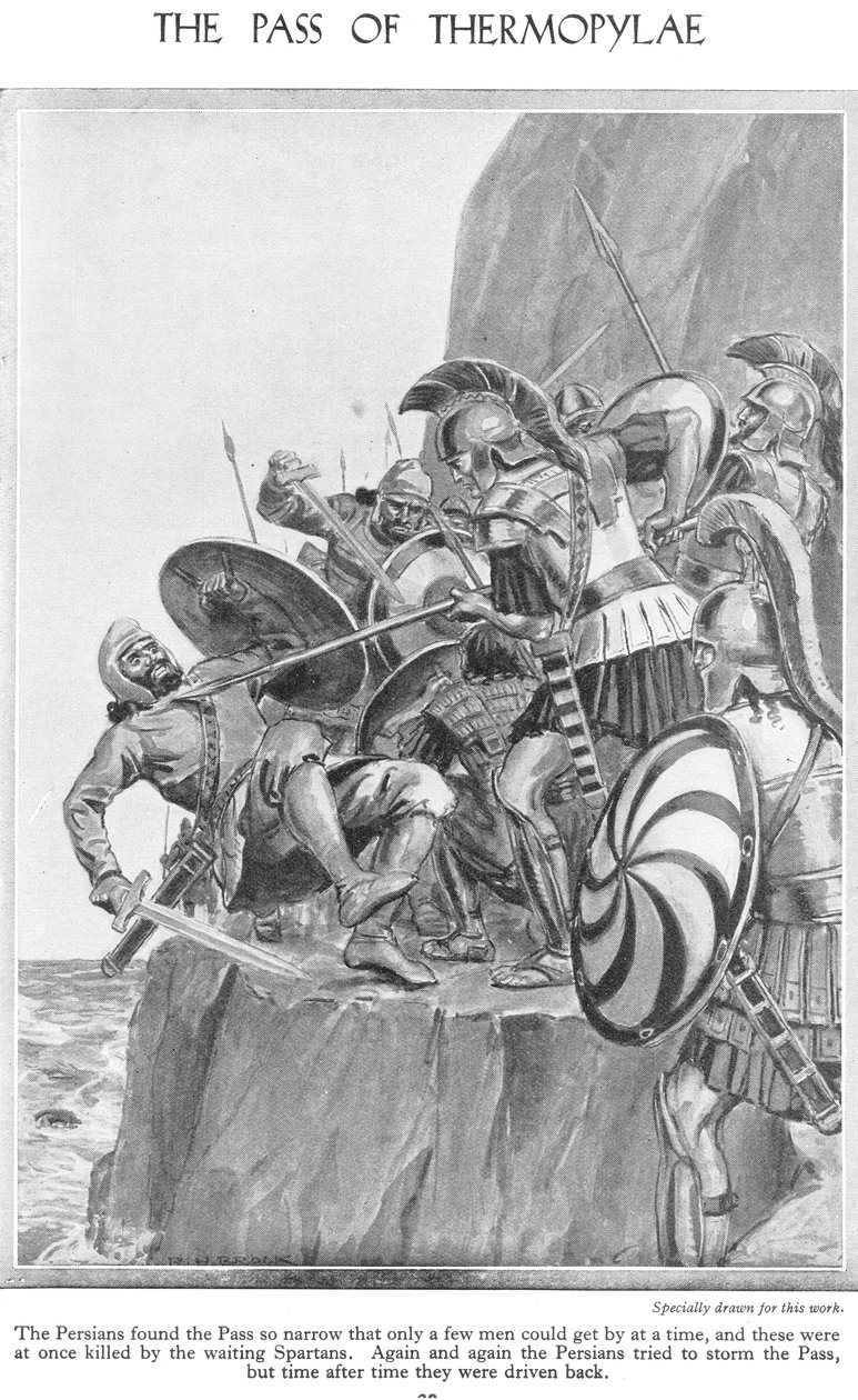 Der Pass von Thermopylae, ca. 1940er Jahre von Richard Henry Brock