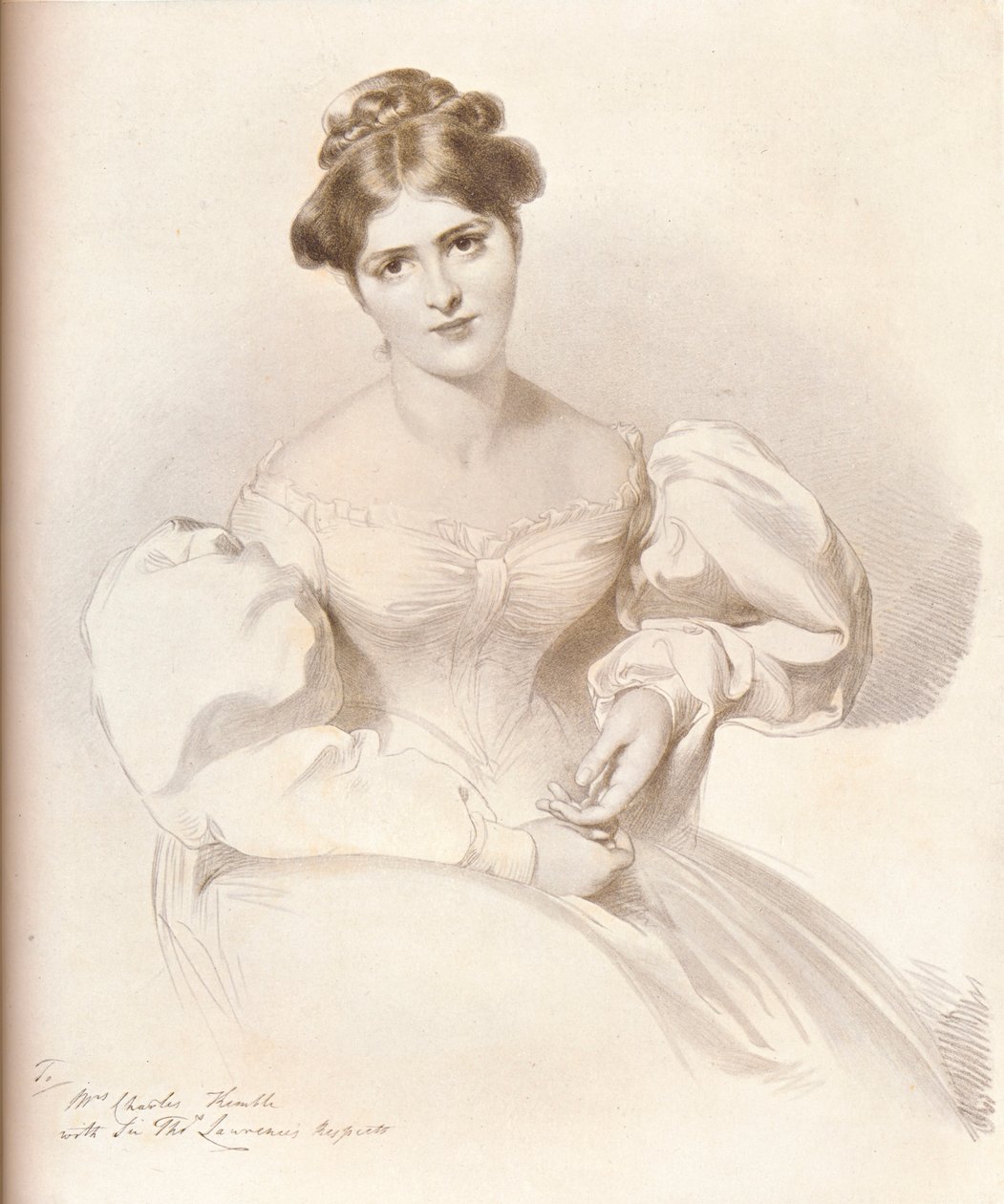 Frances Anne Fanny Kemble, 1809-1893, britische Schauspielerin, um 1829, 1909 von Richard James Lane