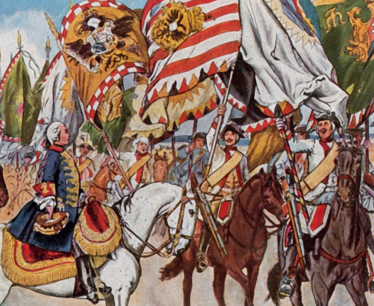 In den Siegesfeiern von Hohenfriedberg. 4. Juni 1745 von Richard Knotel