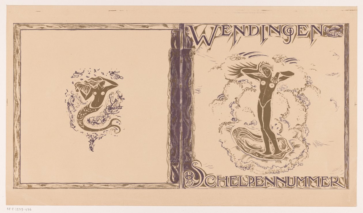 Umschlagentwurf für: Wendingen, Schelpennummer, 1923 von Richard Nicolaüs Roland Holst