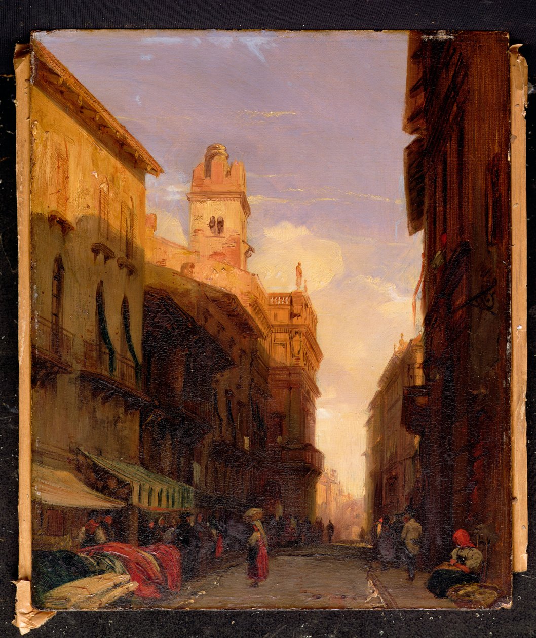 Ein Blick auf den Palast von Prinz Maffei, Verona von Richard Parkes Bonington