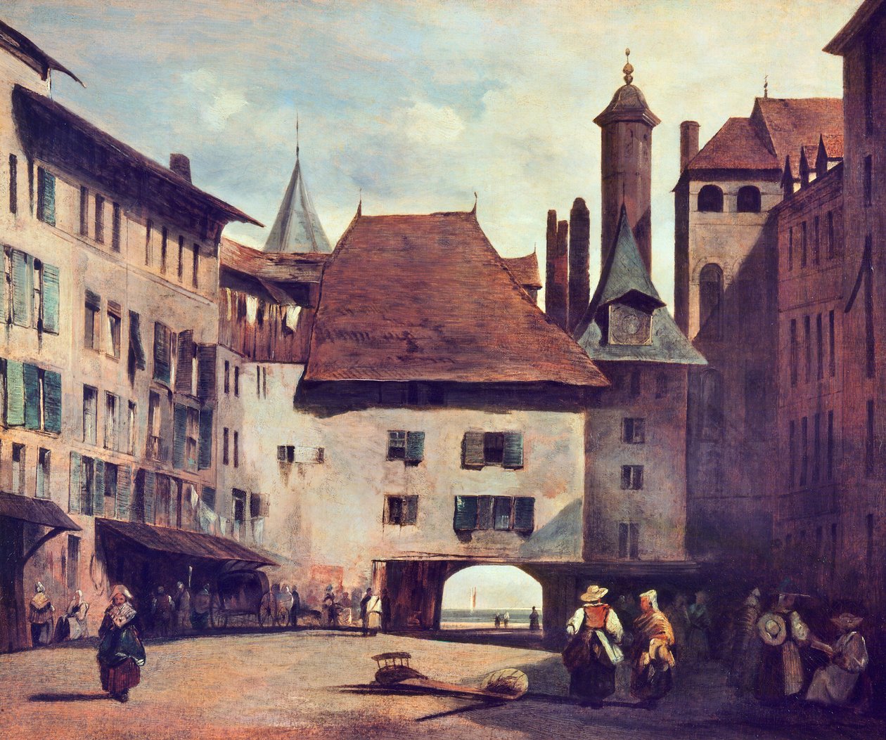 La Place du Molard, ca. 1830 von Richard Parkes Bonington