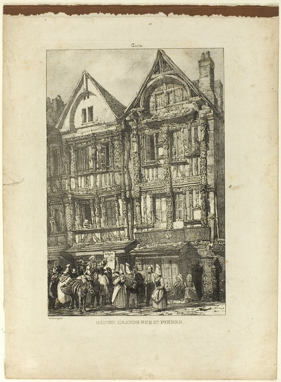 Maison Grande, Rue St. Pierre von Richard Parkes Bonington