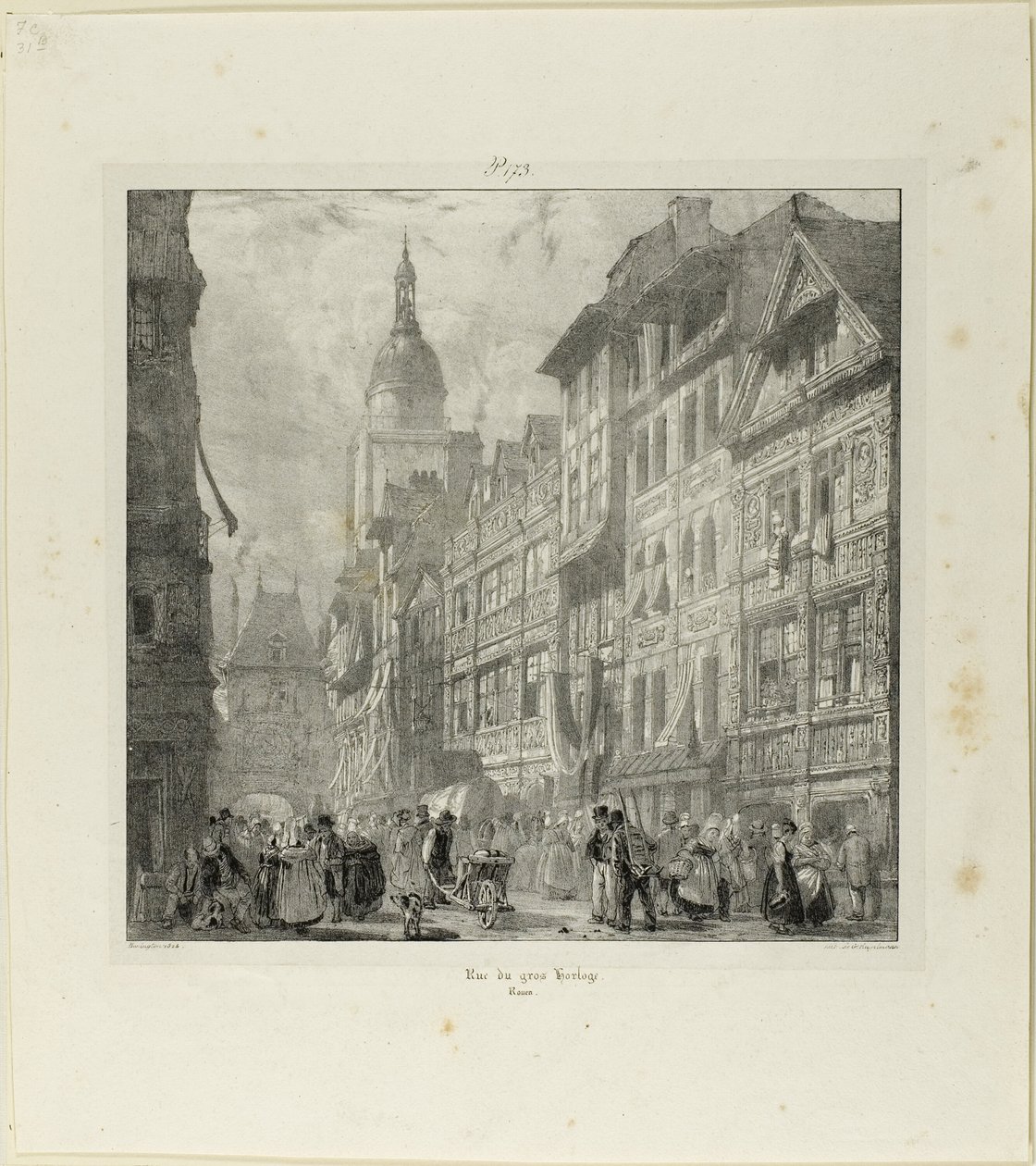 Rue du Gros Horloge von Richard Parkes Bonington