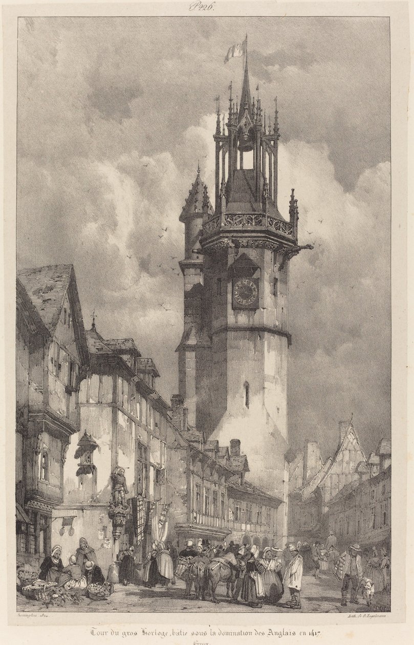 Turm der Gros-Horloge, Evreux von Richard Parkes Bonington
