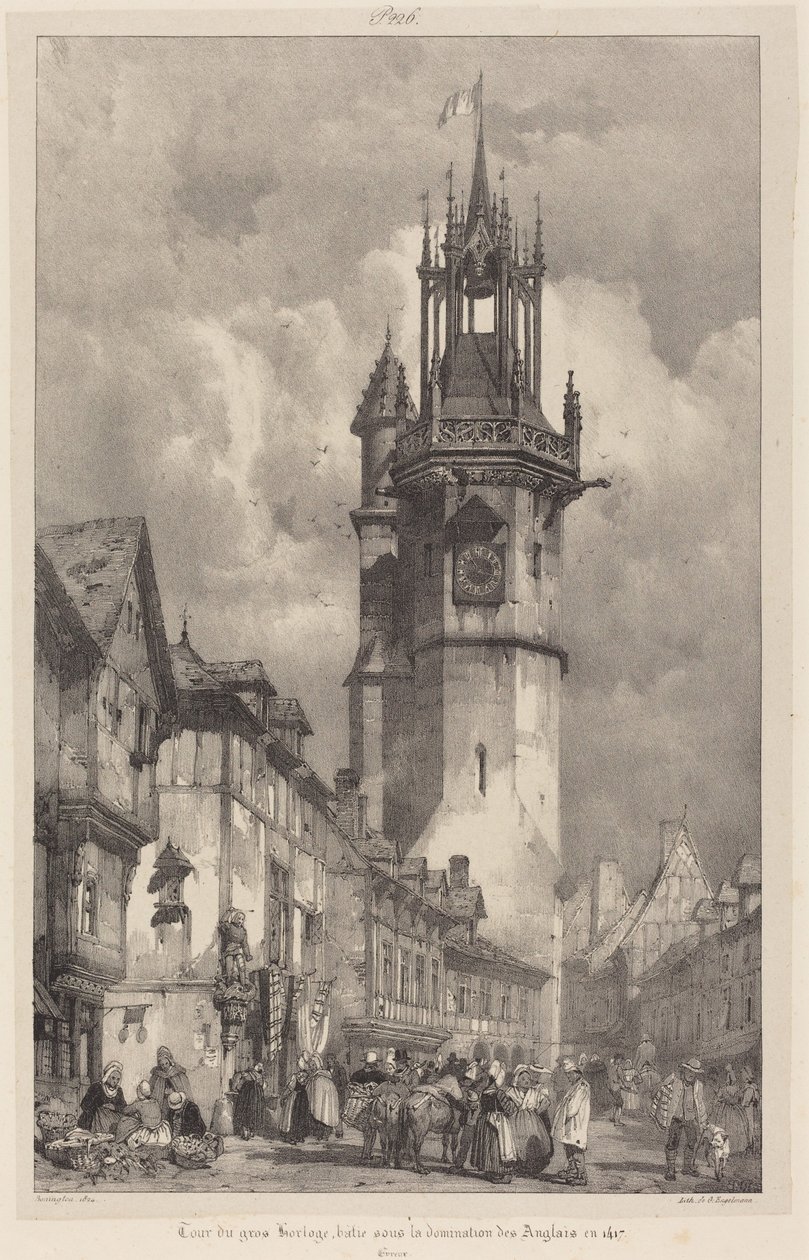 Turm der Gros-Horloge, Évreux von Richard Parkes Bonington