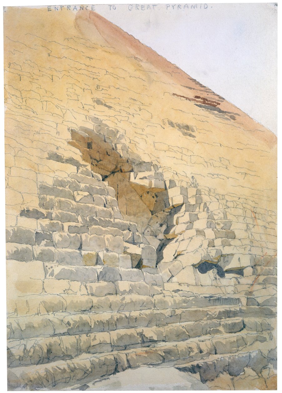 Eingang zur Großen Pyramide, Ägypten, 19. Jahrhundert von Richard Phene Spiers