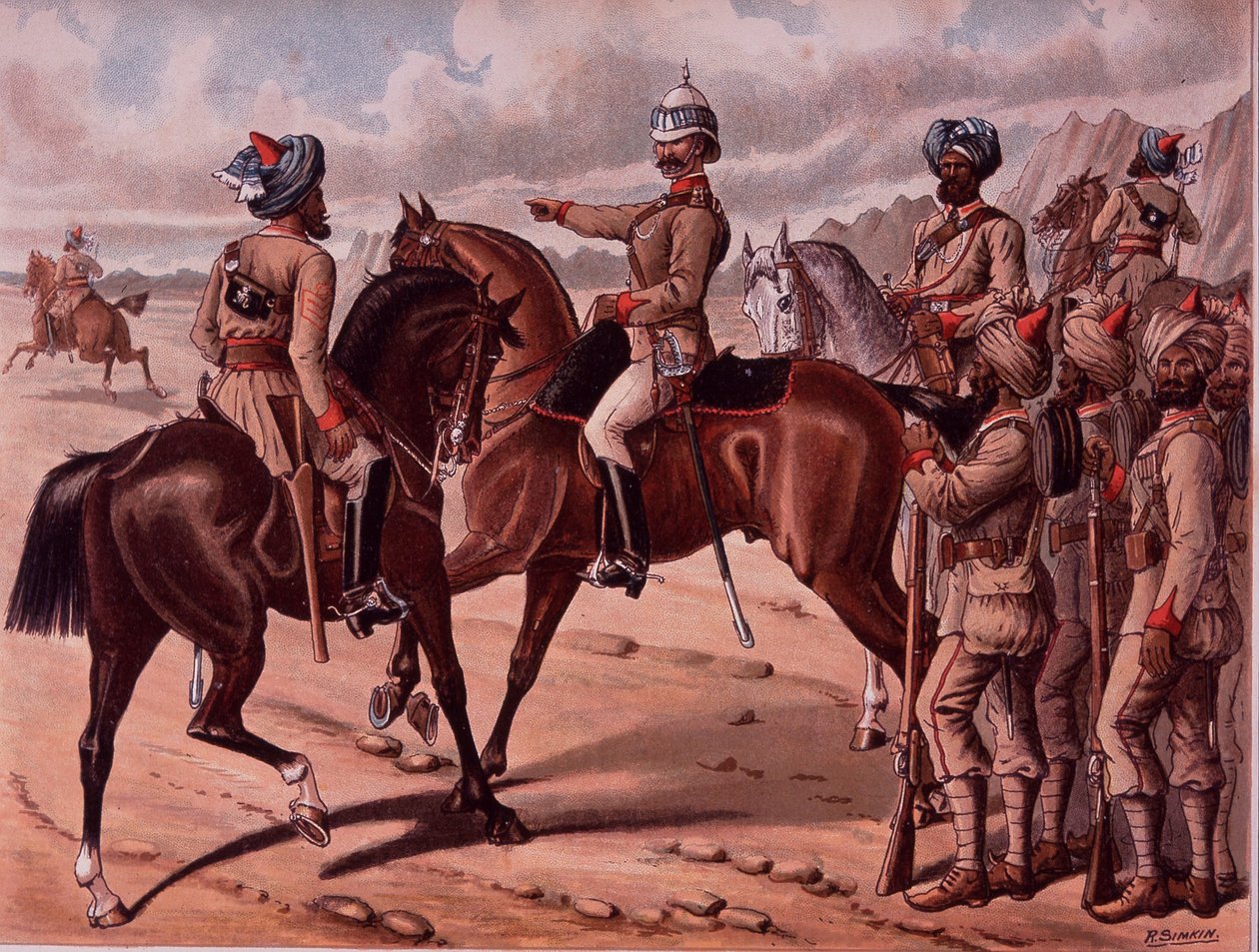 Das Führerkorps, ca. 1895 (Farblithografie) von Richard Simkin