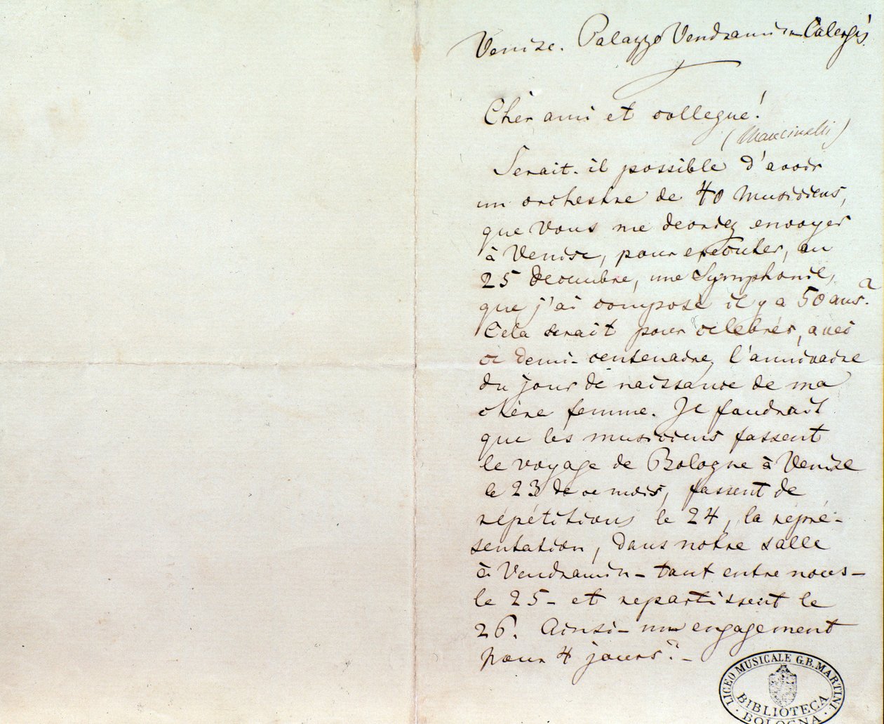 Handgeschriebener Brief von Richard Wagner an Luigi Mancinelli, 10. Dezember von Richard Wagner