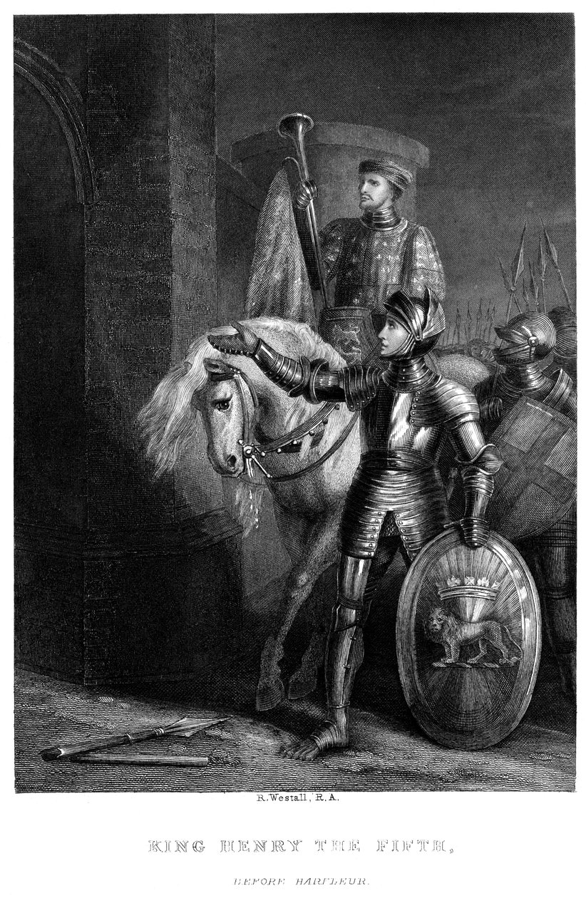 König Heinrich V. 1387-1422, vor Harfleur, 19. Jahrhundert von Richard Westall