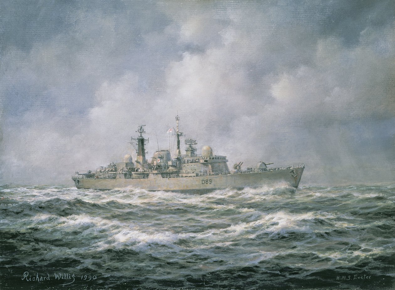 H.M.S. Exeter auf See von Richard Willis
